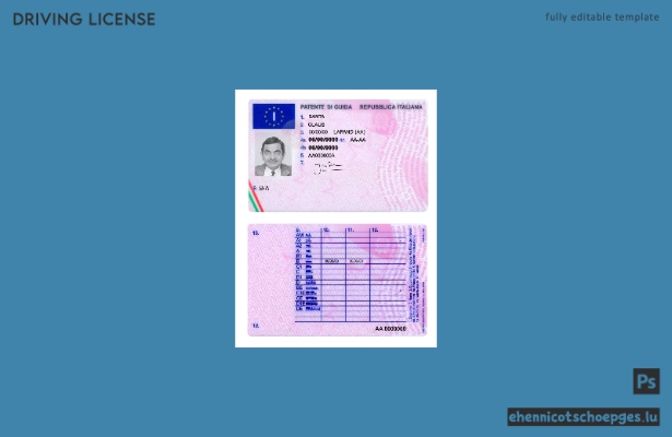 Beispiel für einen italienischen Führerschein